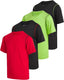Black Bear Boys Active Shirt - 4 Pack Athletic Performance Dry Fit Youth Shirt for Boys - Short Sleeve Kids Tshirts