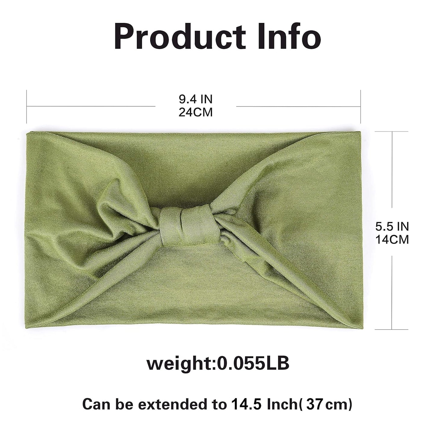 Gili 6 Pack Wide Headbands for Women Non Slip Soft Elastic Hair Bands Yoga Running Sports Workout Gym Head Wraps, Knotted Cotton Cloth African Turbans Bandana (With 6 Pcs Hair Ties)