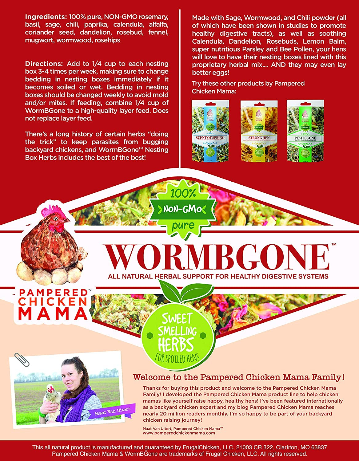 Premium Chicken Nesting Herbs (4 Lb) - Naturally Keep a Clean Coop Your Hens Will Love – Backyard Chicken Supplies Wormbgone