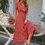 PRETTYGARDEN Women'S Summer Floral Boho Maxi Dress Short Sleeve Wrap V Neck Ruffle Long Flowy Beach Wedding Guest Dresses