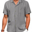 GENTS BLISS Men Linen Shirts Casual Short Sleeve Button down Shirts for Men Beach Tops with Pocket