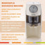 Snow Cone Machine - Shaved Ice Machine Equipped with Stainless Steel Blade Adjustment Knob to Freely Adjust the Thickness of the Snowflakes and 2 Reusable Plastic Ice Mold Cup (White)