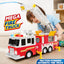 JOYIN Extra Large 33-Inch Ladder Fire Truck Toy and 25 in 1 Construction Truck Vehicle Toy Set, Play Vehicles Set with Sounds and Lights in Carrier Truck, Push and Go Vehicle Car Toy