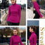 V28 Turtleneck Ribbed Sweaters for Women Cute Sexy Knitted Warm Fitted Sweater