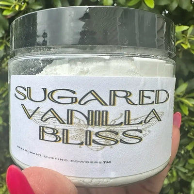 Bee Enchant’S Sugared Vanilla Bliss Custom Body Dusting Perfume Powder- Scented - Finely Milled Powder Talc-Free Fragrance Vanilla Daily- Natural Shower Powder