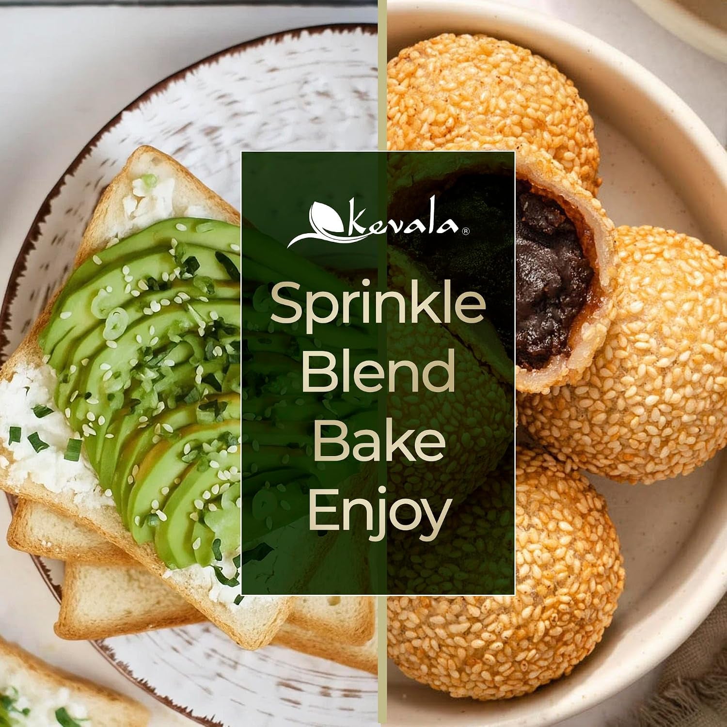 Organic Toasted Sesame Seeds (Unhulled) - 4 Lb, Gluten Free Seasoning | Bulk Food Size, Premium Selection Roasted Seeds, Sauce and Dip Ingredient, Seasoning and Salad Topping, Tahini Sauce Base