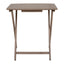 Mainstays XL Oversized 5-Piece Rubberwood Folding TV Tray Table Set of 4 with Storage Rack, Rustic Gray