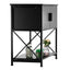 Aquarium Stand, 29 Gallon Fish Tank Stand, 28.7 X 16.5 X 30 in Steel and MDF Turtle Tank Stand, 242.5 Lbs Load Capacity, Reptile Tank Stand with Storage Cabinet and Embedded Power Panel, Black