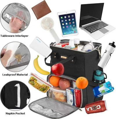 Lunch Bag Backpack, Insulated Cooler Backpack Lunch Box Laptop Backpack for Women Men Fits 15.6 Inch Laptop