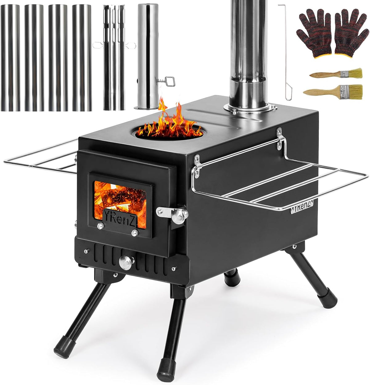 Upgraded Tent Stove, Portable Wood Burning Stove for Outdoor Camping