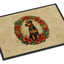 Airedale Terrier Christmas Flowers Doormat