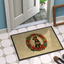 Airedale Terrier Christmas Flowers Doormat