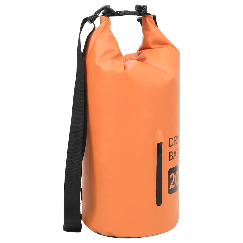 XL Dry Bag with Zipper Orange 5.3 gal PVC 2785