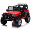 Joyracer 24V 2 Seater Kids Ride on Truck with Remote Control, 4×200W Motor, Electric Battery Powered Toys Car W/ 4 Wheels Spring Suspension, 3 Speeds, LED Lights, Bluetooth Music, Red