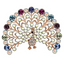 Flash Rose Gold White Metal Brooches with Top Grade Crystal  in Multi Color