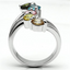 Lyra Cocktail Ring - Rhodium Brass, AAA CZ , Multi Color