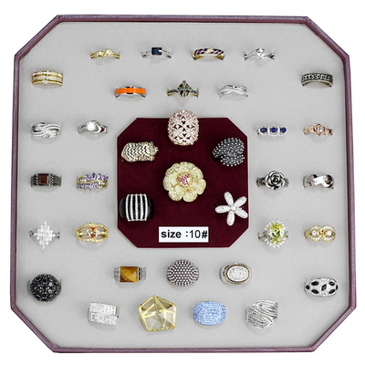 Assorted Brass Ring with Assorted  in Assorted size 10