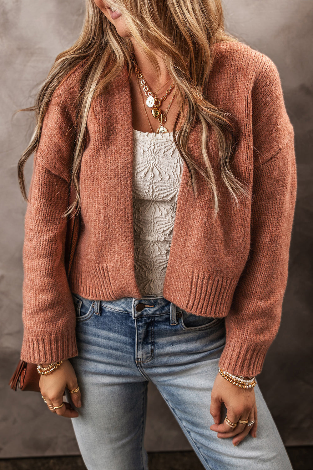 Athena Open Front Cropped Cardigan