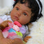 SCOM Black Baby Doll Girl - 20 Inch Reborn Realistic African American Doll | Brown Eyes, Handmade Hair, with Accessories, Dark Skin, Soft Cloth Body, Weighted, Lifelike Newborn, Gift for 3+