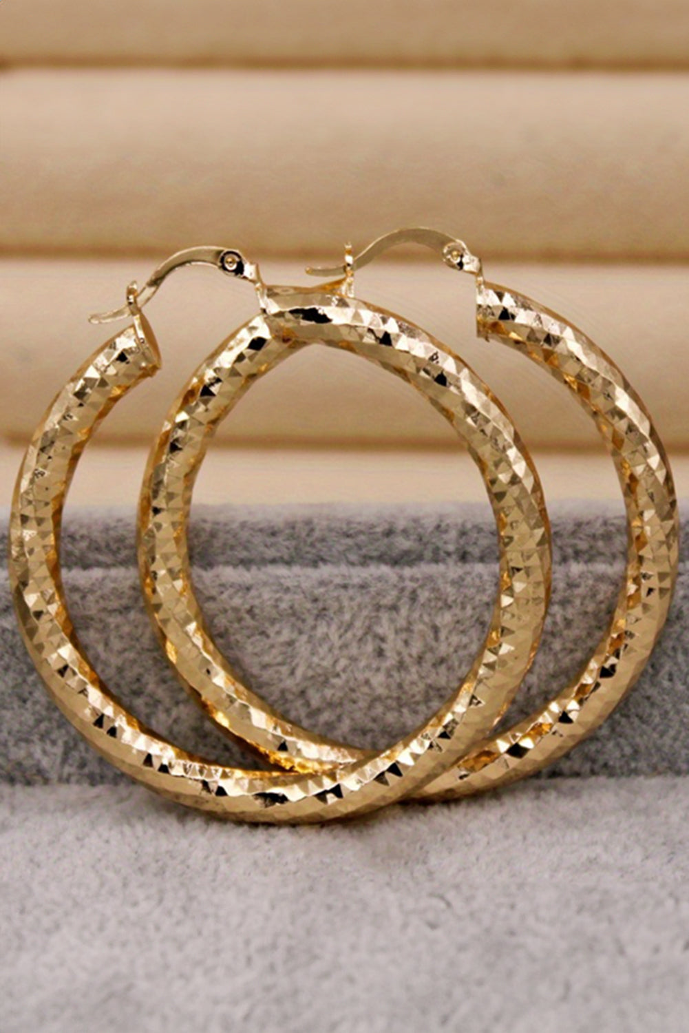 Diamond Cut Hoop Earrings