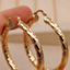 Diamond Cut Hoop Earrings