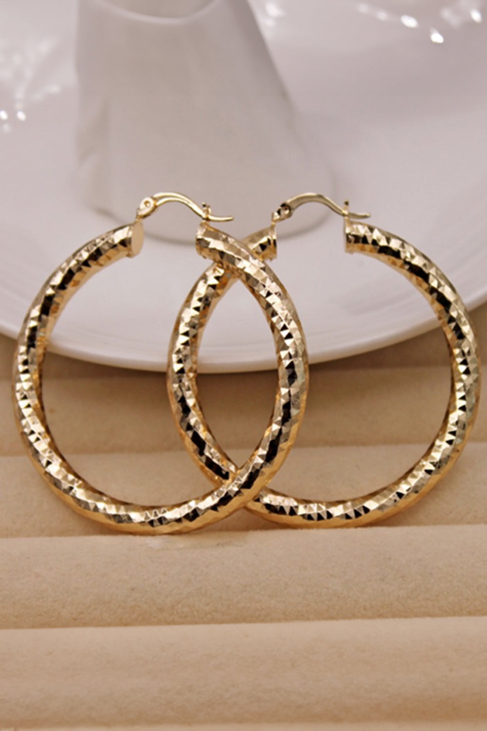 Diamond Cut Hoop Earrings