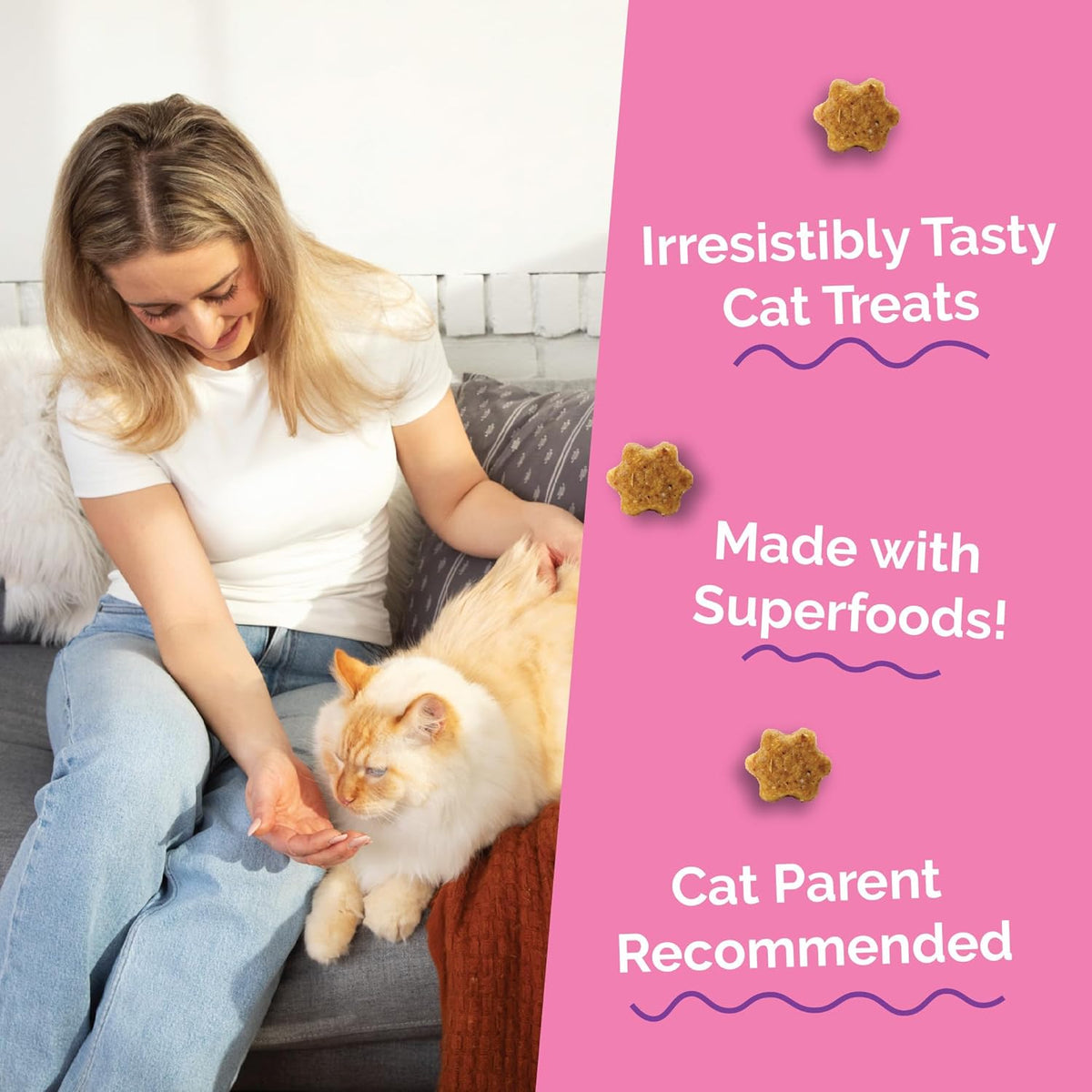 Fruitables Crunchy Cat Treats, Healthy Cat Treats, Tuna & Pumpkin, 30Oz