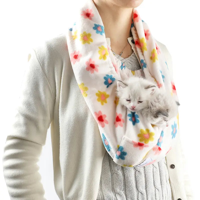 Cat Sling Carrier, Pet Sling Carrier, Small Bonding Sling Handsfree Carrier Pouch for Small Pets - Soft & Secure Design for Chinchillas, Hedgehogs, Rats, Sugar Gliders, Guinea Pigs & More. Dog Sling, Cat Pouch.