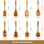 AIUHI Wood Spoons for Cooking, Nonstick Kitchen Utensil Set, Wooden Spoons Cooking Utensil Set Non Scratch Natural Teak Wooden Utensils for Cooking (Teak 8 Pack)