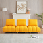 90 inches long, Teddy Sofa Fabric, with spacious and comfortable seats, for Apartment Office Living Room -Yellow