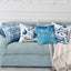 Hunnmingre Set of 6 Blue Christma Snowman Pillow Covers 18 X 18 Inch