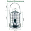 1Pc Outdoor Wild Bird Feeder Squirrel-Proof Chew-Proof Metal Hanging Seed Feeder with 4 Feeding Port for Small Songbirds