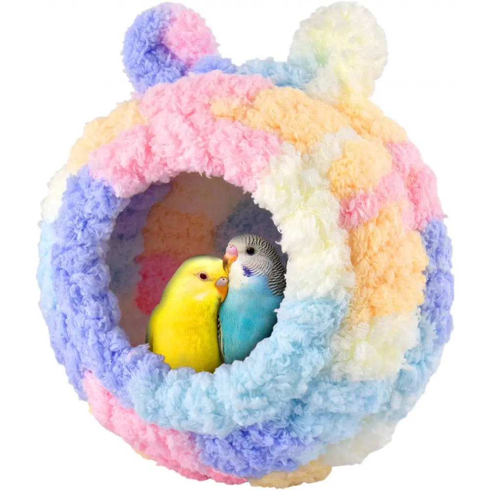 Cozy Bird Breeding & Resting Hut - Soft Snuggle Shelter, Warm Secure Space for Indoor Cages, Ideal for Budgie Cockatiel Conure Lovebird Canary Finch Hamster & Small Pets