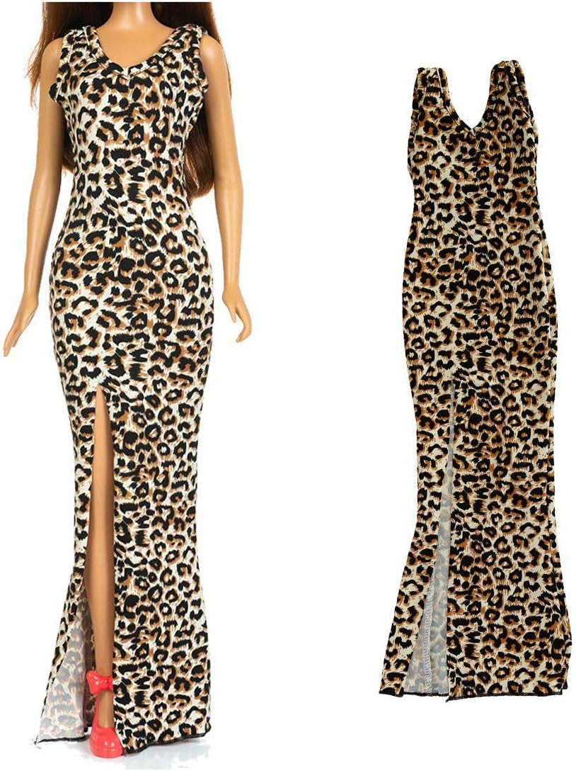 Ecore Fun 3 Sets 28 Inch Doll Clothes, Floral & Leopard Print Dresses | Casual Outfits for 28 Inch Girl Dolls, Fashion Style, Soft Fabric, Handmade, Elastic Fit, 28" Doll Clotehs Set for Kids 3+