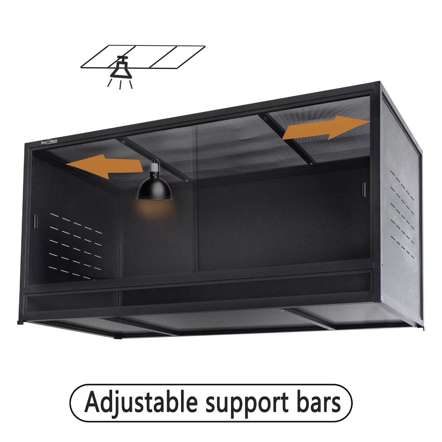 Toxirium 44X20X20 Inch 76 Gallon PVC Reptilie Terrarium, Stackable Enclosure with Sliding Doors for Bearded Dragons, Lizards and Snakes