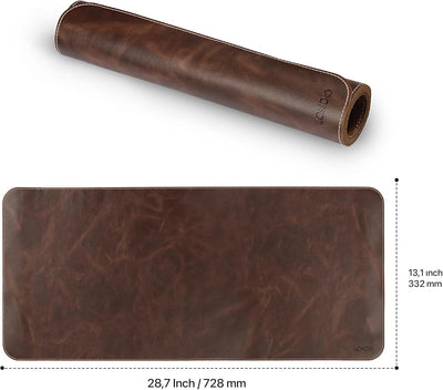 Londo Top Grain Leather Extended Mouse Pad – Large Desk Mat for Office & Gaming, Smooth Writing Surface, Non-Slip Base, Durable & Stylish Workspace Accessory