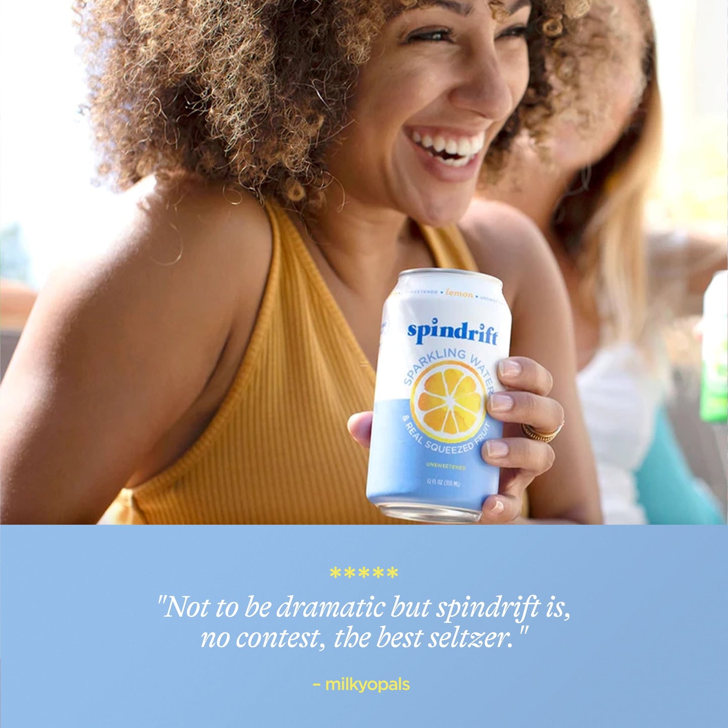 Spindrift Lemon Sparkling Water, 12 Fl Oz, 8 Count, No Sugar, 1 Calorie