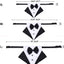 ADOGGYGO Formal Dog Tuxedo Wedding Dog Bandana Collar Dog Collar with Bow Tie Adjustable Dog Bowtie Collar Bandana for Medium Large Dog Pet (Large, Black&White)