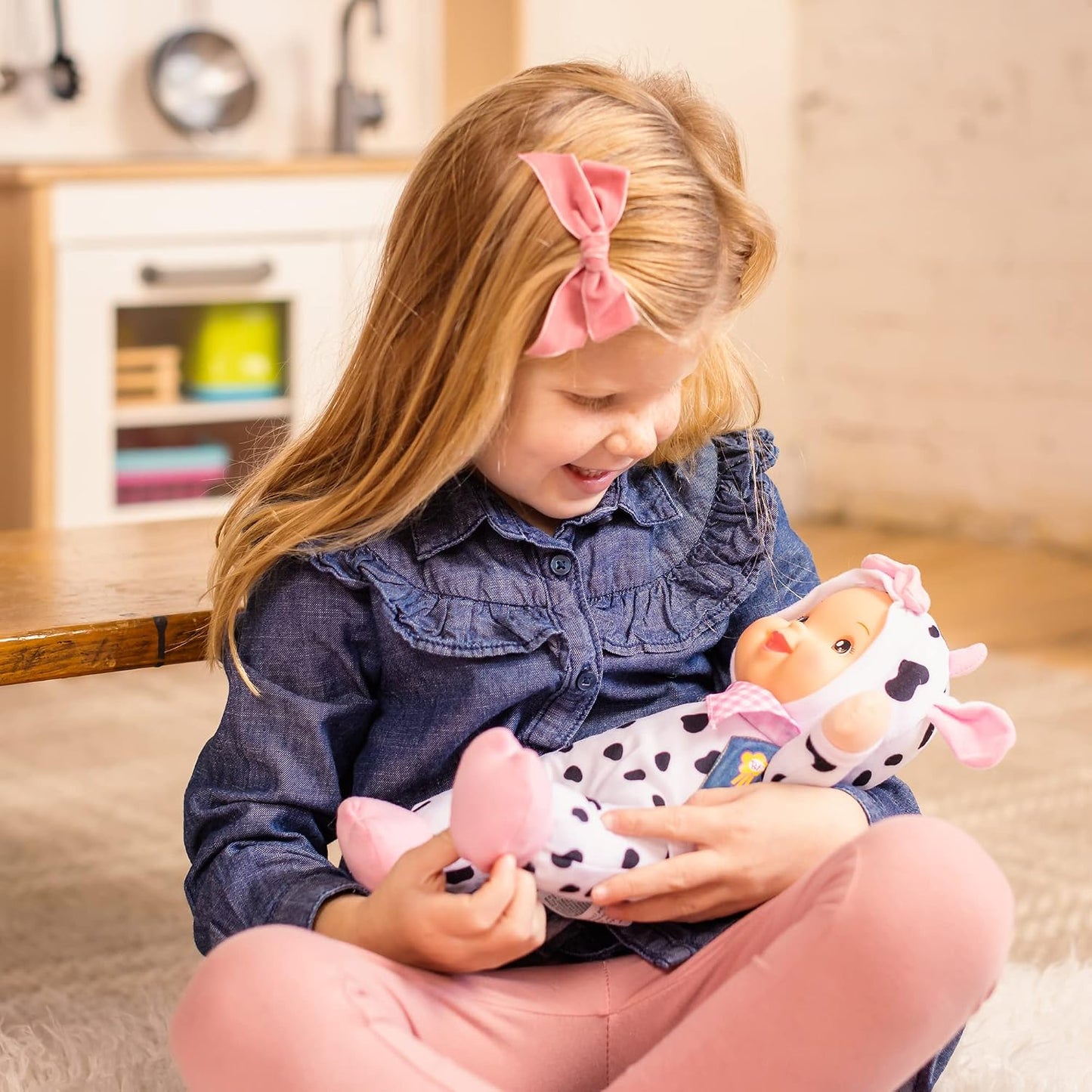 Baby'S First 12" Farm Animal Friends Cow Soft & Cuddly Singing Musical Doll, Sings Old Mcdonald Had a Farm