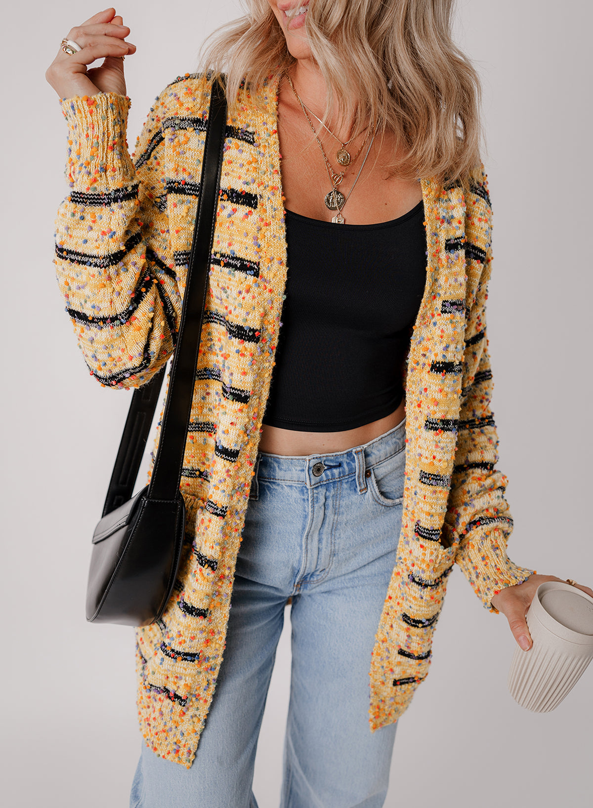 Morgan Pom Pom Knit Cardigan