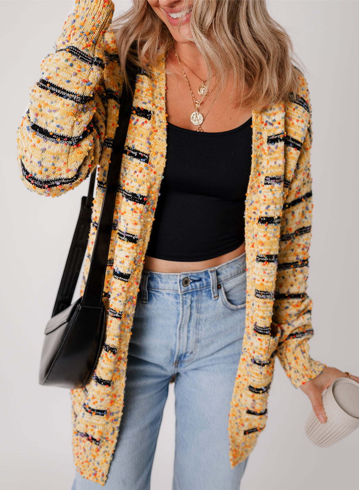 Morgan Pom Pom Knit Cardigan