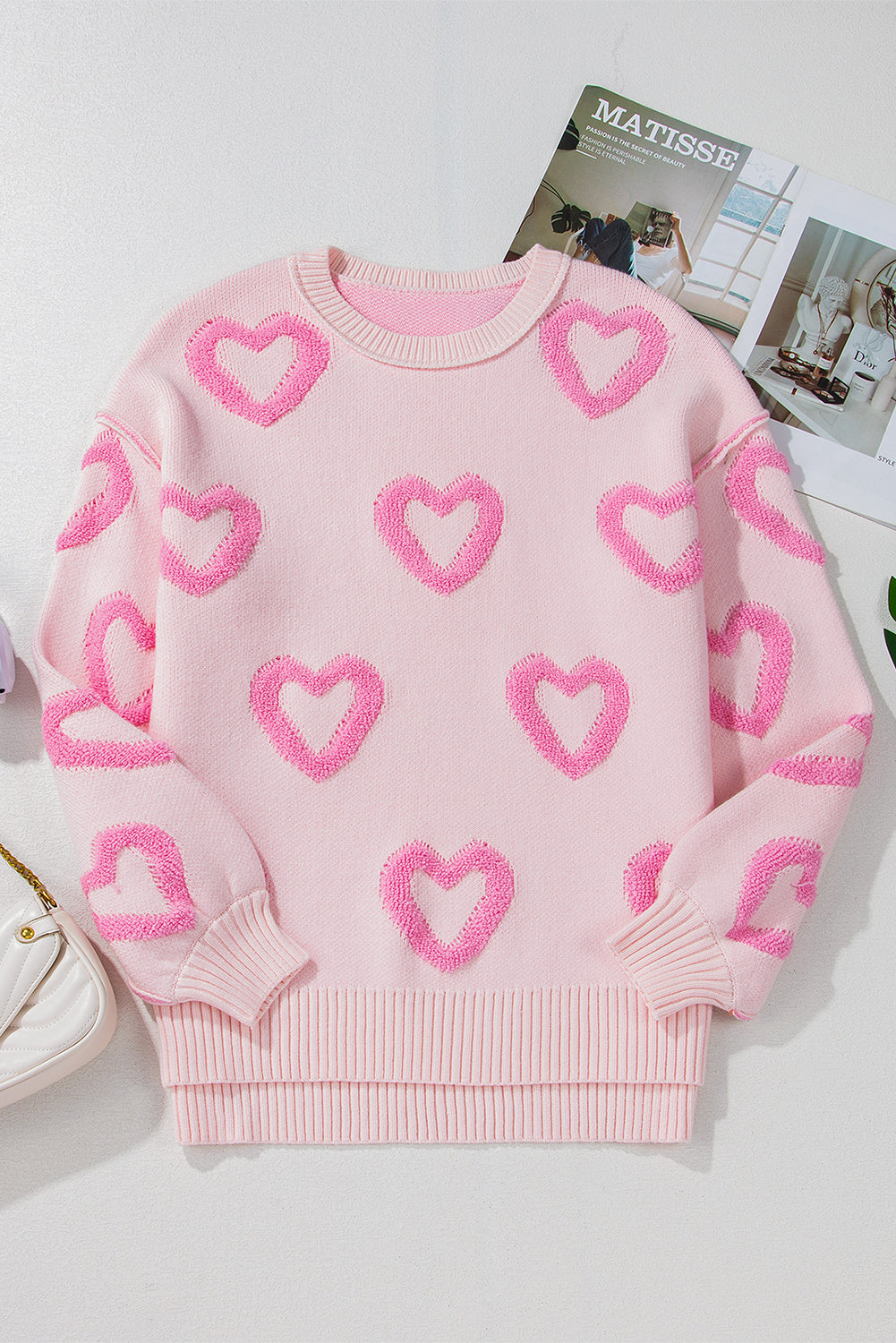 Heart Bubble Baggy Sweater