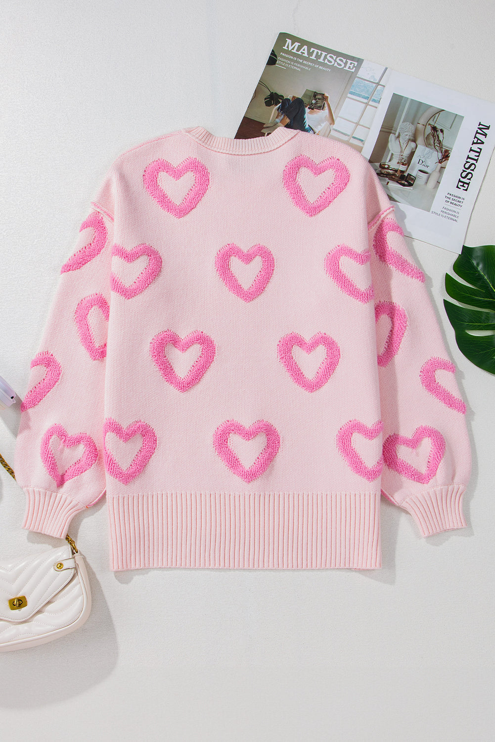 Heart Bubble Baggy Sweater