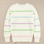 Miriam Stripes Baggy Henley Sweater