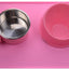 Dog Food Mat, Silicone Dog Cat Bowl Mat, Non Slip Pet Feeding Mat Waterproof Dog Placemat for Small Animals (18.5"X11.8", Pink)