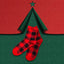 Patpat Family Christmas Matching Pajamas for Men 2 Piece Red Reindeer Long Sleeve Top & Pants Sets with Christmas Socks,Men XXL