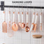COOK with COLOR 7 Pc Kitchen Gadget Set Copper Coated Stainless Steel Utensils with Soft Touch White Handles