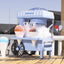 Nostalgia Tabletop Snow Cone Maker, Shaved Ice Machine and Snow Cone Maker with 2 Ice Molds, Red