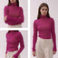 V28 Turtleneck Ribbed Sweaters for Women Cute Sexy Knitted Warm Fitted Sweater
