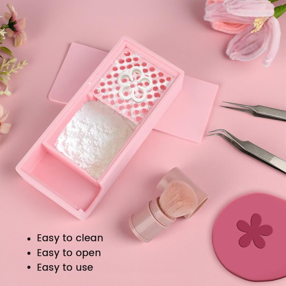 Cornstarch Tapper Box for Polymer Clay – Powder Container with Tapper, Essential Polymer Clay Tool for Earring Making & Craft Projects